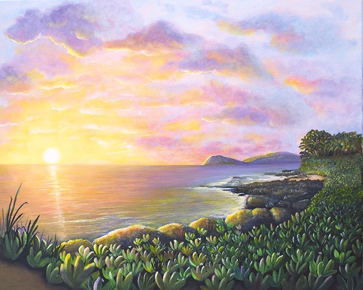 Ko olina Lagoons 'Secret Beach' Original acrylic art painting