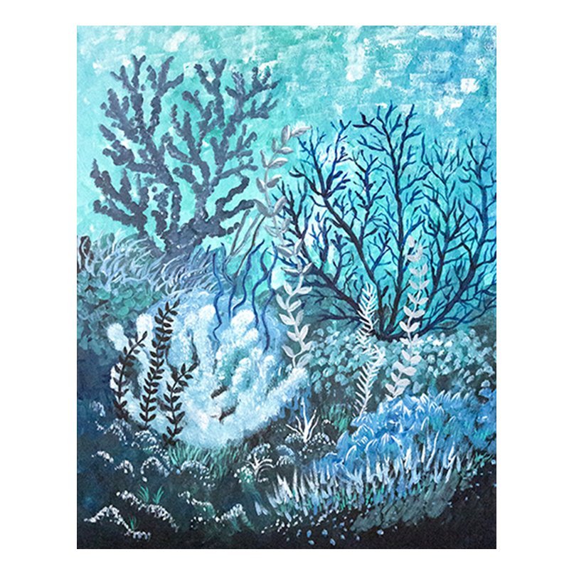 Cool Coral Painting by Jan Tetsutani