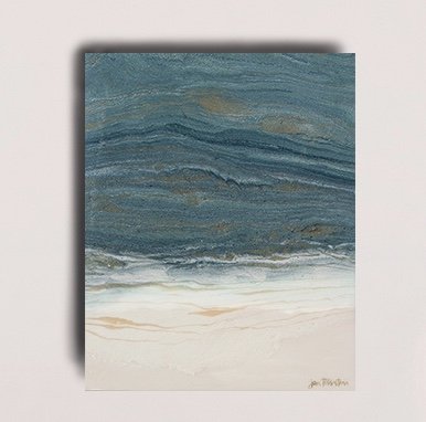 New Shores Resin Painting by Jan Tetsutani