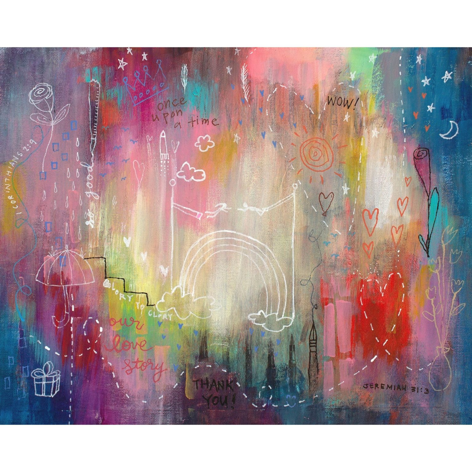 Christian Art God Adventures Original Acrylic Painting Jan